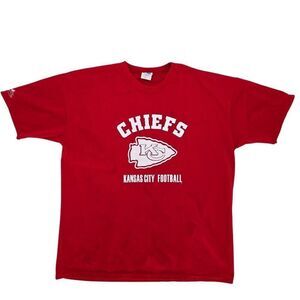 Vintage Kansas City Chiefs Football Mesh Jersey Tee Red XXL